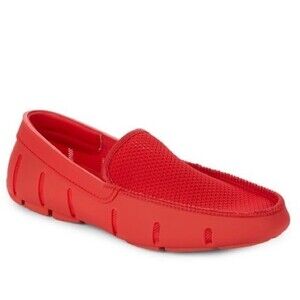 SWIMS Hole Knit Loafers in Red 9 NWOB